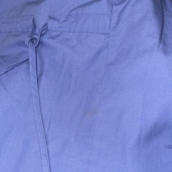 Angel Womens Light Blue Button-Up Scrub Jacket W/ Rhinestone Butterfly Design XS - Picture 9 of 10